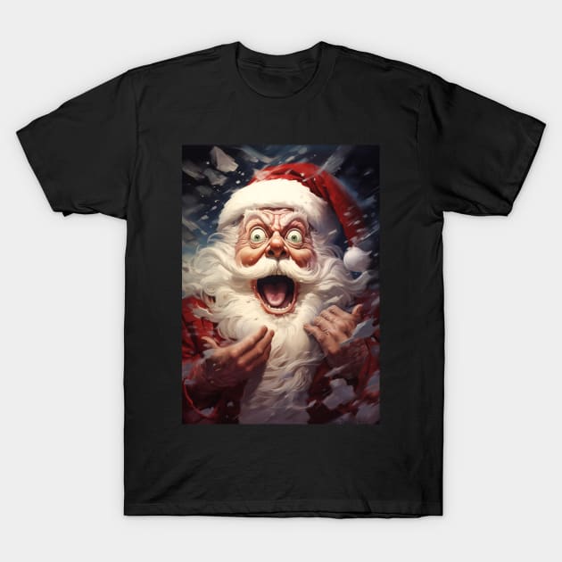 Santa Claus Scream T-Shirt by JunkyDotCom